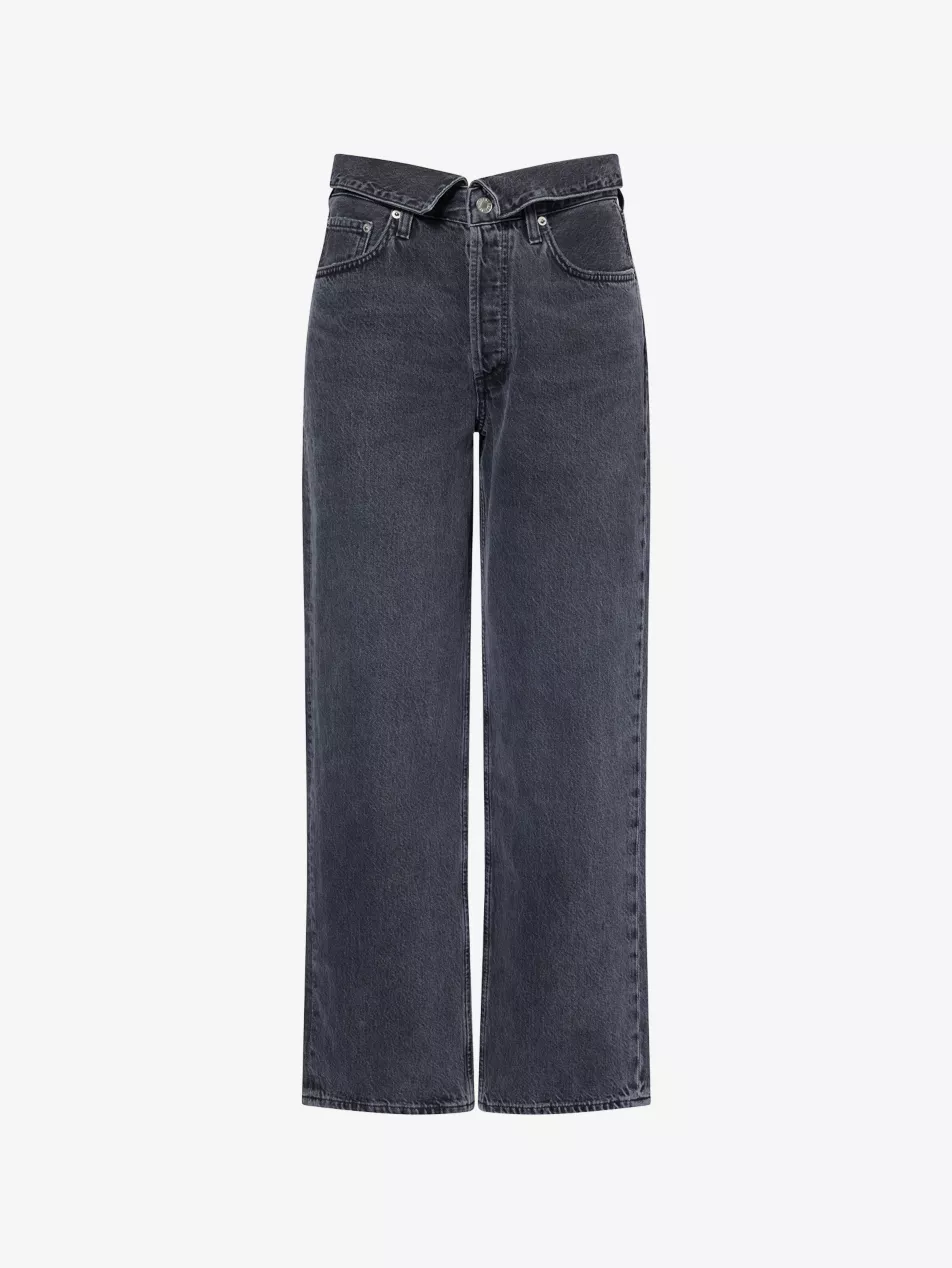 Agolde Echo Taper Leg Foldover Waist Denim Jeans