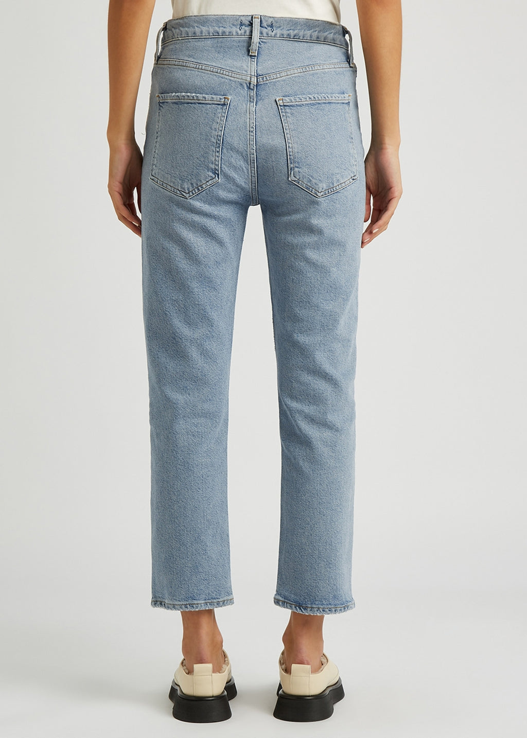 Agolde Riley High Rise Straight Crop Jeans