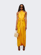 JOHANNA ORTIZ Vastness Of The Sea Marigold Halterneck Dress - House Of Huntington