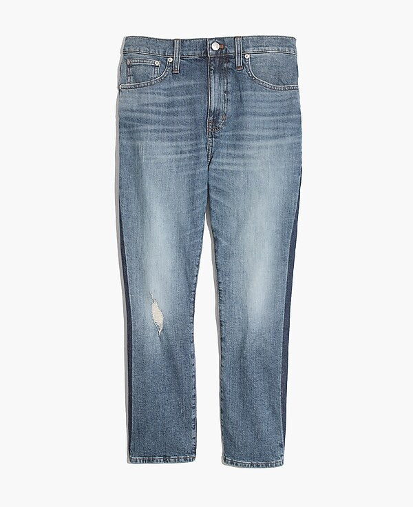 Madewell High-Rise Slim Raebrook Wash Boyjean Relaxed Leg Denim Jeans - House Of Huntington