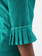 The Vampire’s Wife Emerald Green Cord Velvet Falconetti Festival Maxi Dress - House Of Huntington