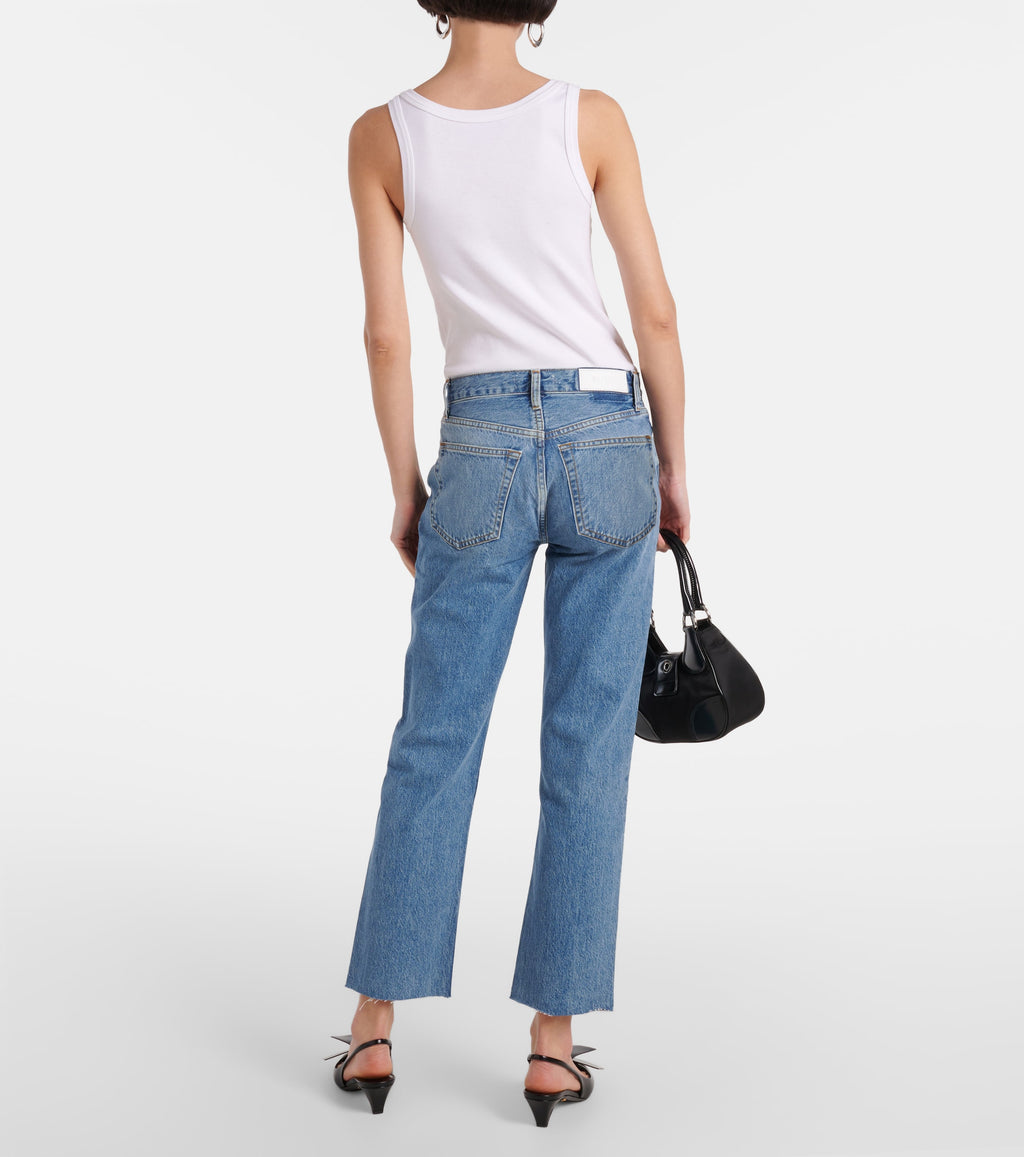 Re/Done Blue Denim '70s Stove Pipe Straight Jeans