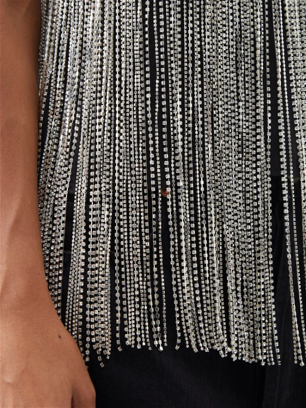 RAEY Crystal Fringe Strappy Cami Top - House Of Huntington