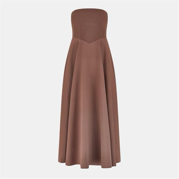 odd muse brown midi dress Odd Muse Brown Midi Dress by Odd Muse London