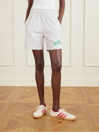 Sporty & Rich Unisex Grey California Print Cotton Shorts