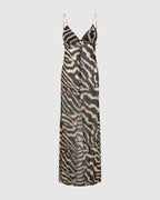 Rat and Boa – Astra – Chiffon-Tunika-Maxikleid mit Animalprint