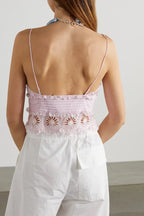 Isabel Marant Pink Delphine Floral Broderie Anglaise Lace Top