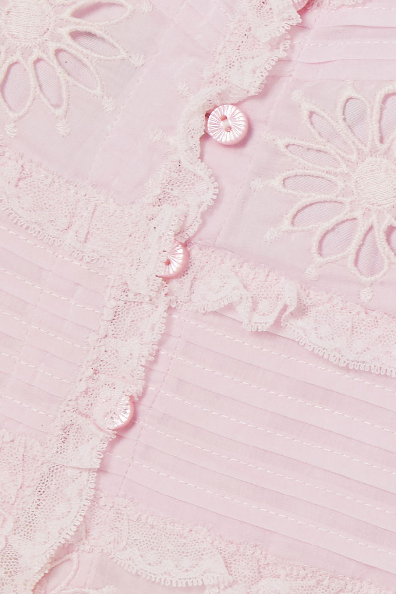 Isabel Marant Pink Delphine Floral Broderie Anglaise Lace Top