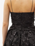 CECILIE BAHNSEN Jeorge Black Floral Print Woven Midi Dress - House Of Huntington