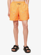 Acne Studios Orange Printed Swimshorts Stud-print Ripstop