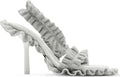 Burberry Metallic Ruff Sandals Silver