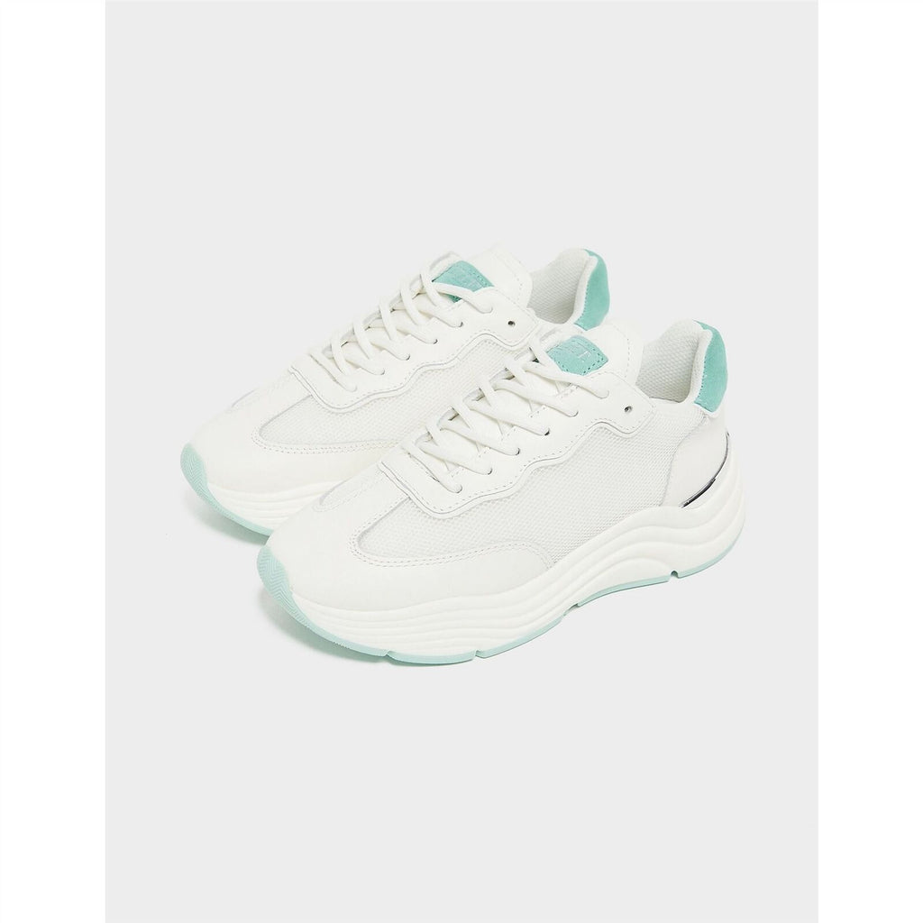 Mallet Womens Packington Trainers in White Mint Tab - House Of Huntington