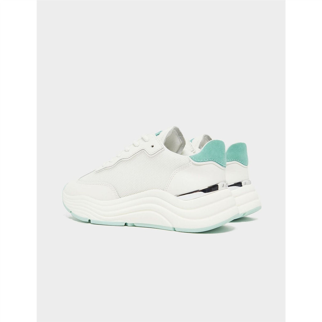 Mallet Womens Packington Trainers in White Mint Tab
