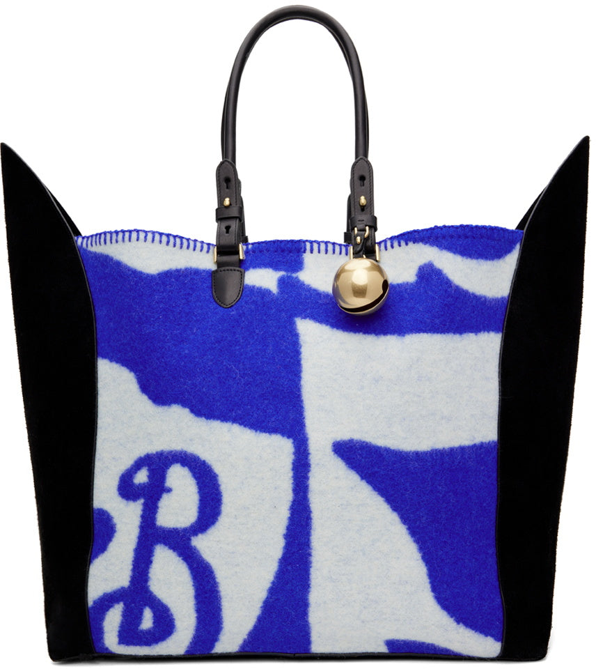 Burberry Extra große Schildtasche Blau