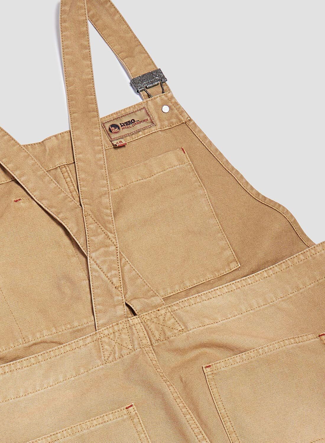 Nigel Cabourn Lybro Cotton Canvas Dungarees In Tan - House Of Huntington