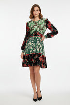 Rixo London Edith Floral Silk Crepe De Chine Devoré-Velvet Mini Dress
