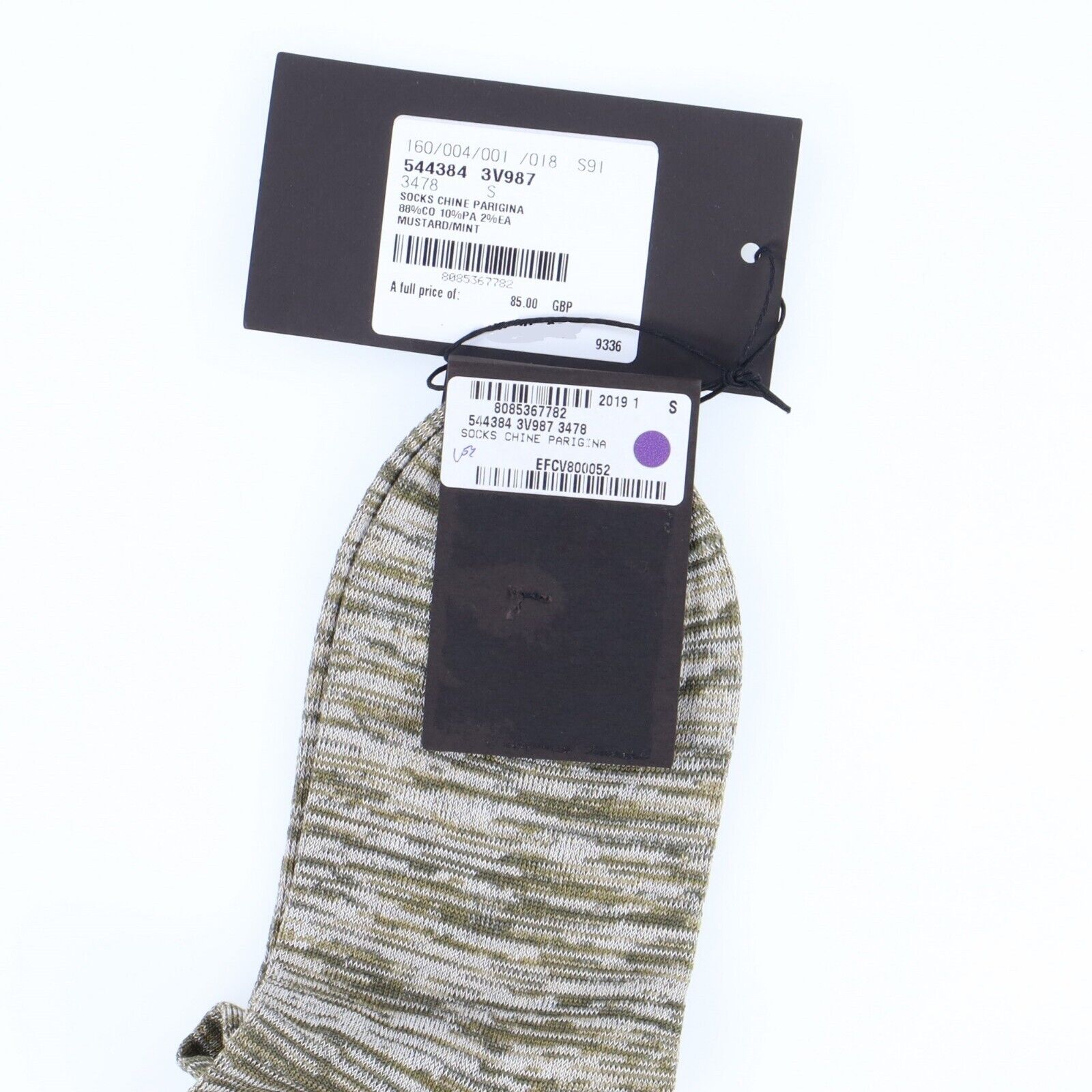 Bottega Veneta Knee High Wool Socks In Mint Mustard Grey