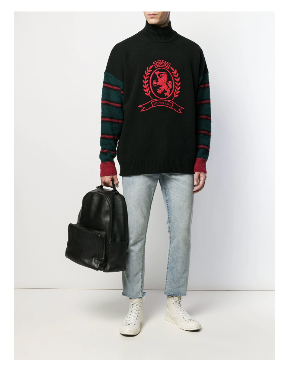 TOMMY HILFIGER Collection Turtle Neck Crest Wool Cashmere Jumper