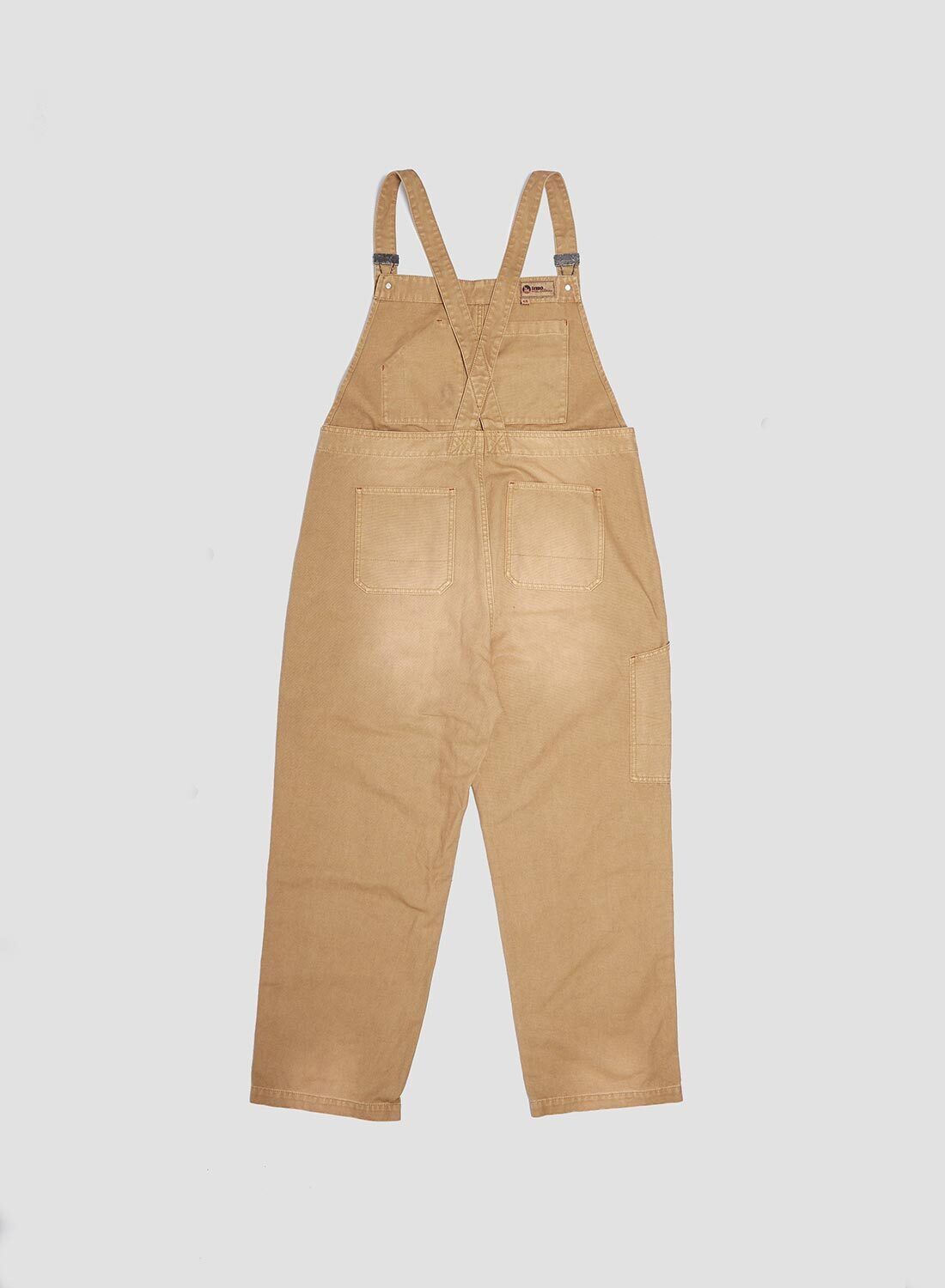 Nigel Cabourn Lybro Cotton Canvas Dungarees In Tan - House Of Huntington