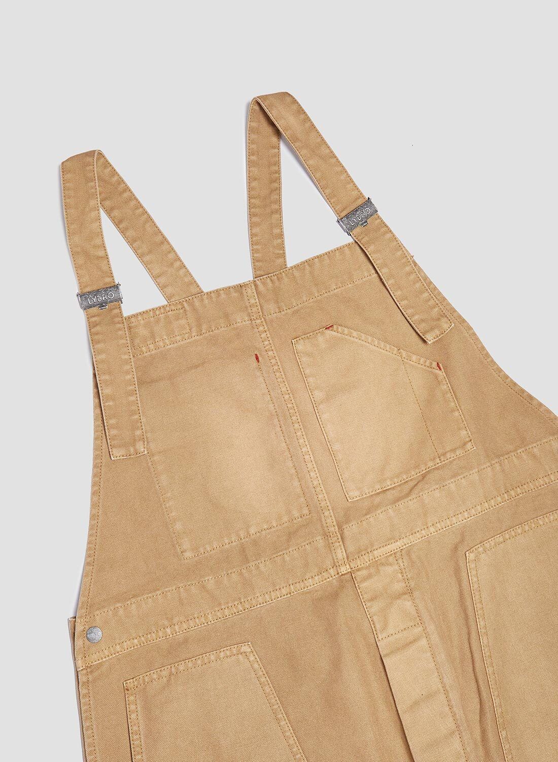 Nigel Cabourn Lybro Cotton Canvas Dungarees In Tan - House Of Huntington