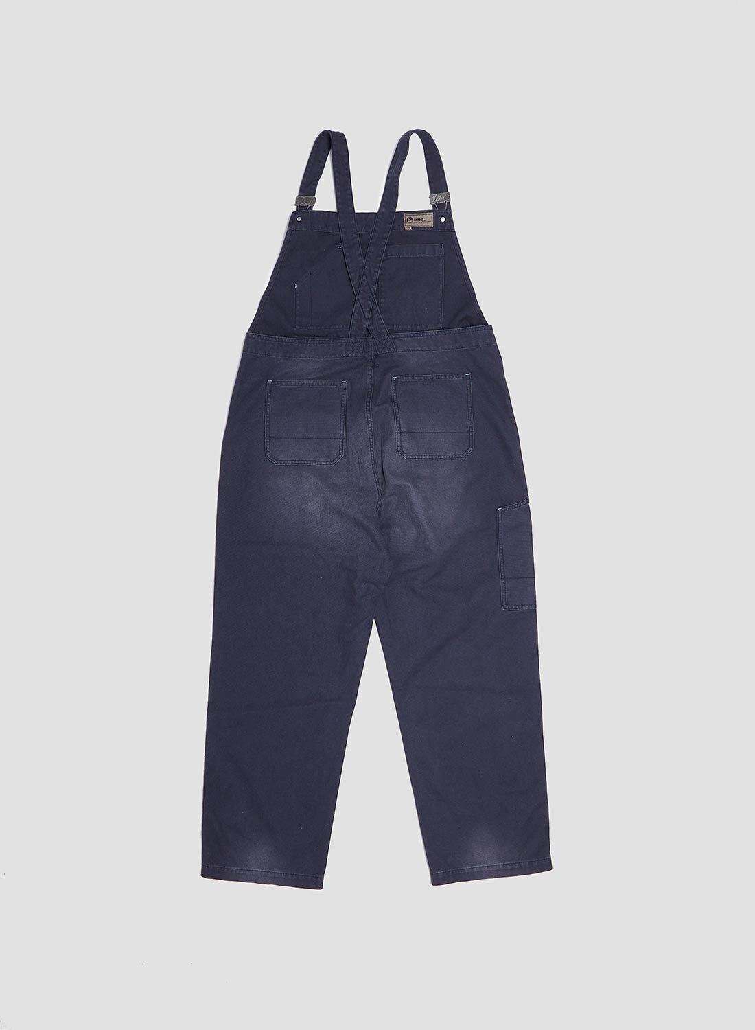 Nigel Cabourn Lybro Cotton Canvas Dungarees Navy Blue - House Of Huntington