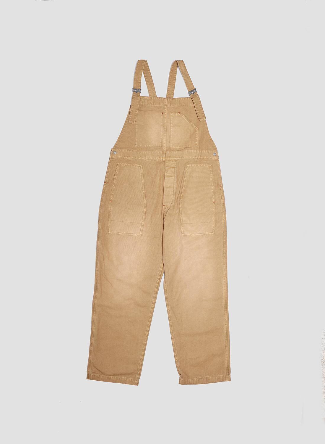 Nigel Cabourn Lybro Cotton Canvas Dungarees In Tan – House Of
