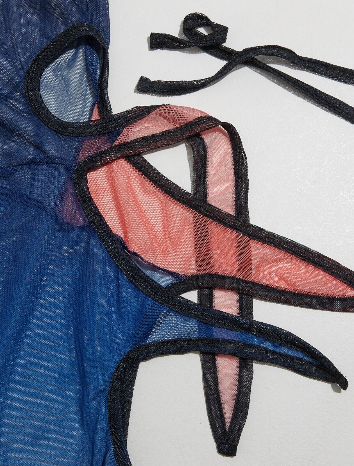 OTTOLINGER Bluberry Mesh Tie Detail Rave Festival Club Cut Out Leggings - House Of Huntington