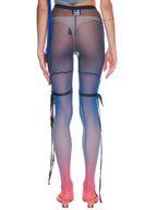 OTTOLINGER Bluberry Mesh Tie Detail Rave Festival Club Cut Out Leggings - House Of Huntington