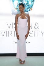 16ARLINGTON Abito da sposa senza spalline con dettagli in crêpe Minelli bianco avorio