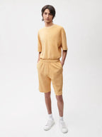 Pangaia Terry Cloth Toweling Beige Long Shorts
