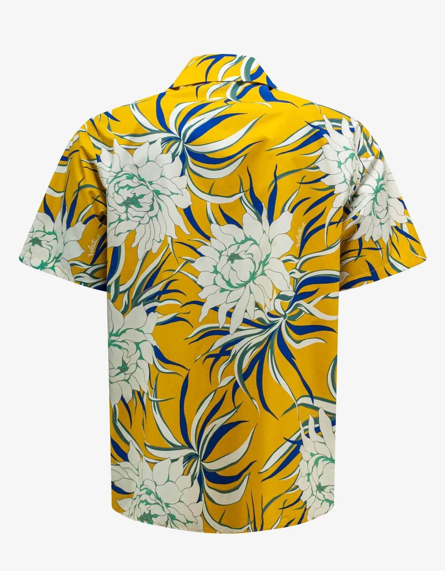 Valentino Bowling Shirt Yellow Flowers Peonies print.