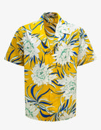 Valentino Bowling Shirt Yellow Flowers Peonies print.