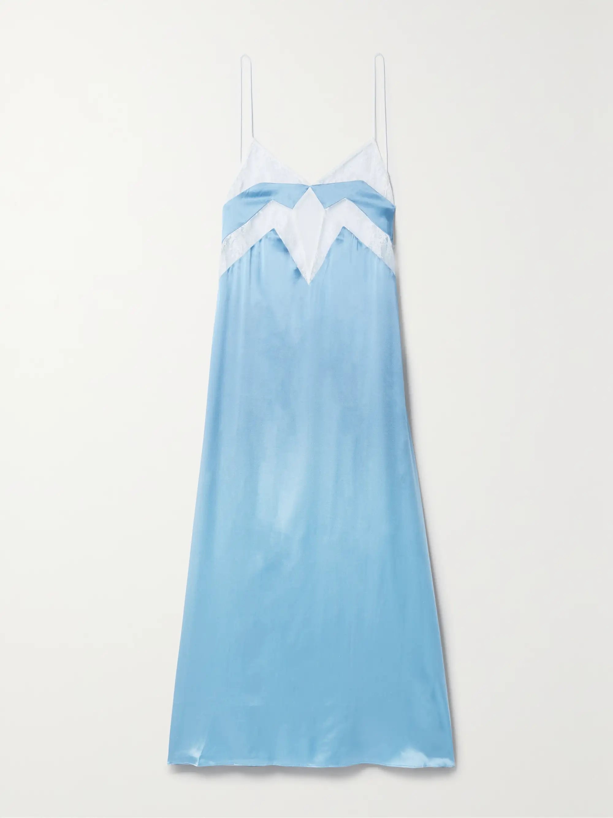 SLEEPING WITH JACQUES Francine Silk Lace Detail Slip Dress - House Of Huntington
