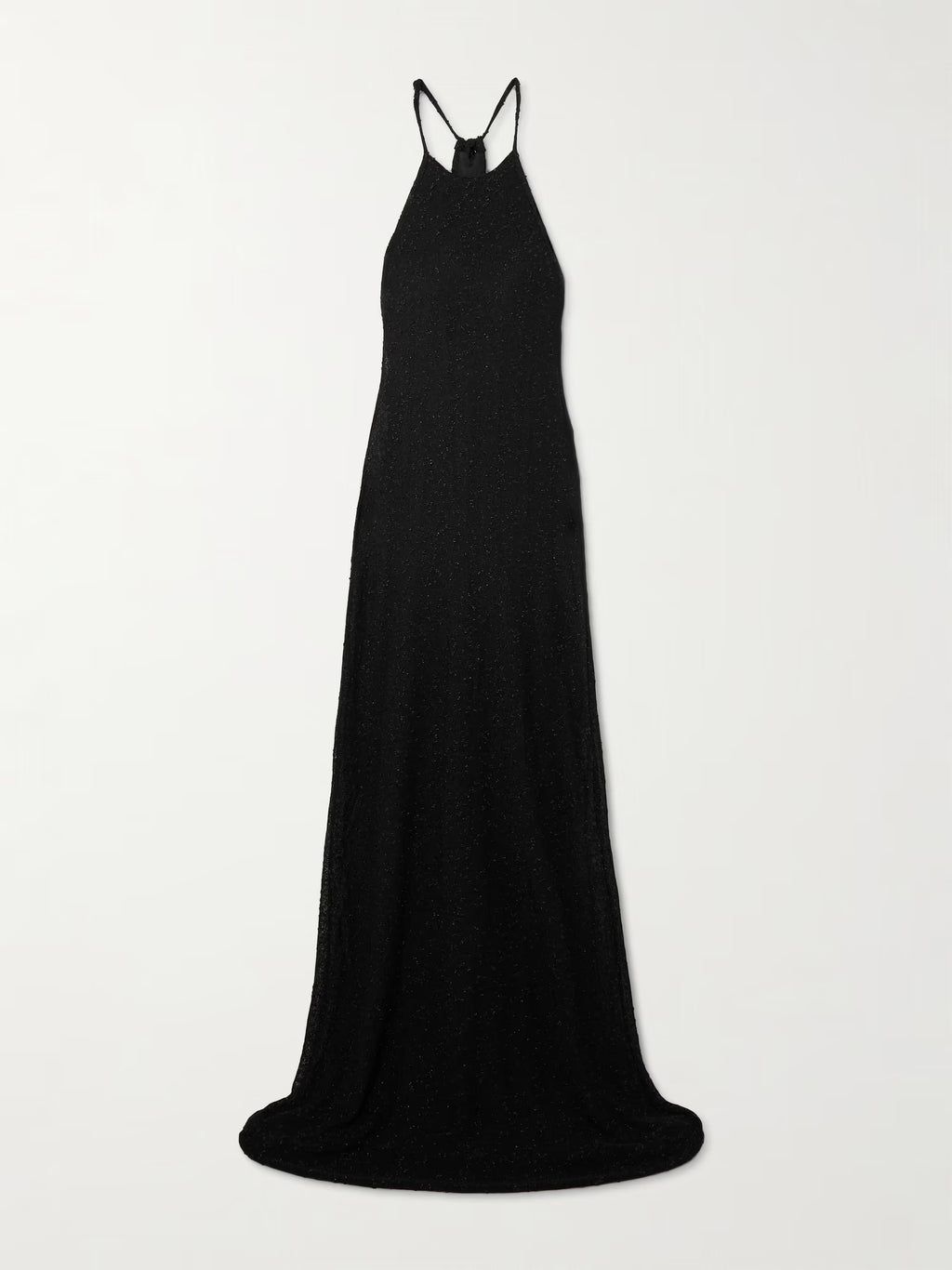 Christopher Esber Metallic Black Knitted Maxi Dress
