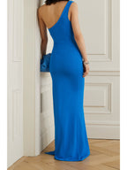 Proenza Schouler Blue Halterneck Jersey Maxi Dress