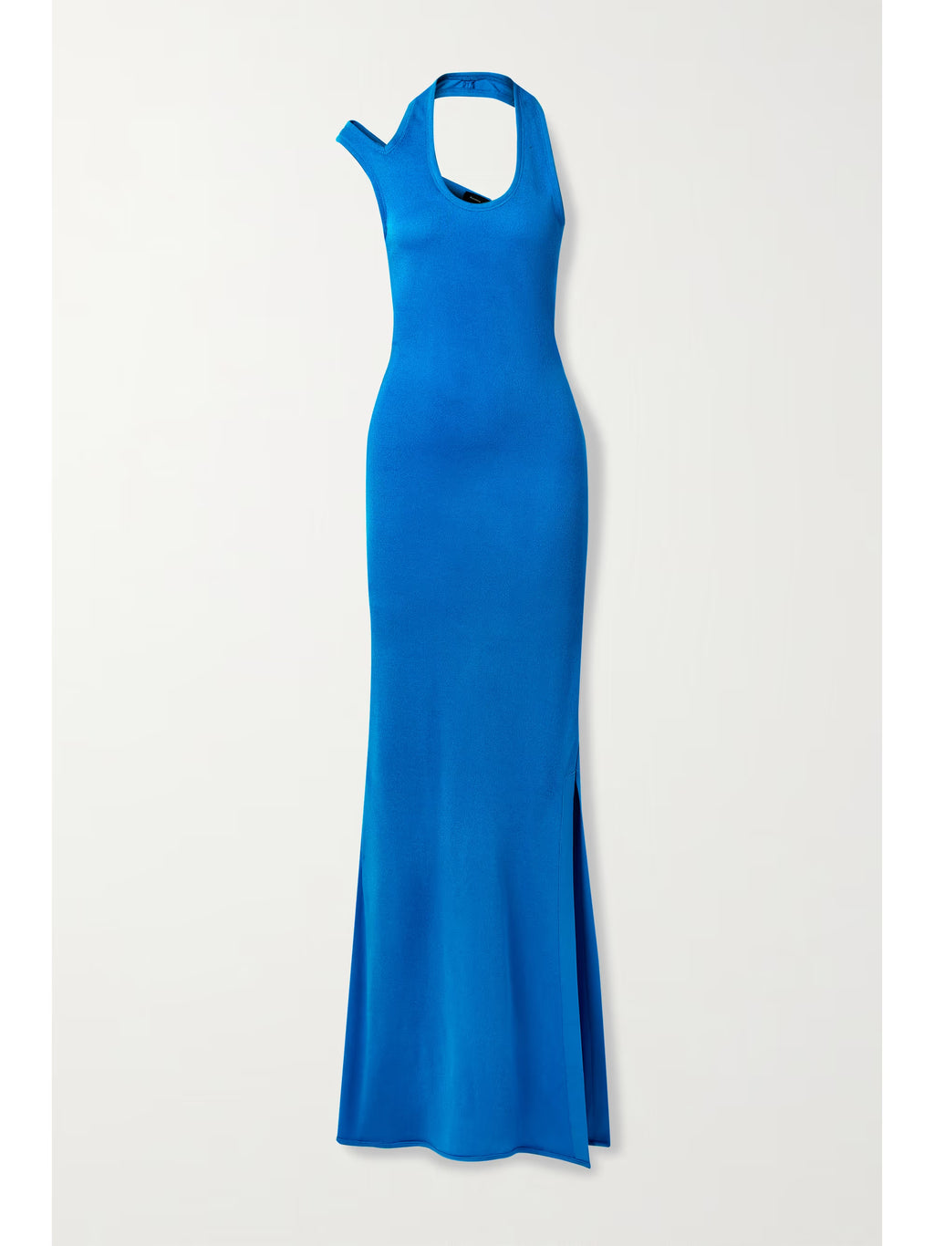 Proenza Schouler Blue Halterneck Jersey Maxi Dress