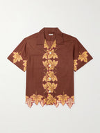 Bode Harvest Floor Short Shirt Brown