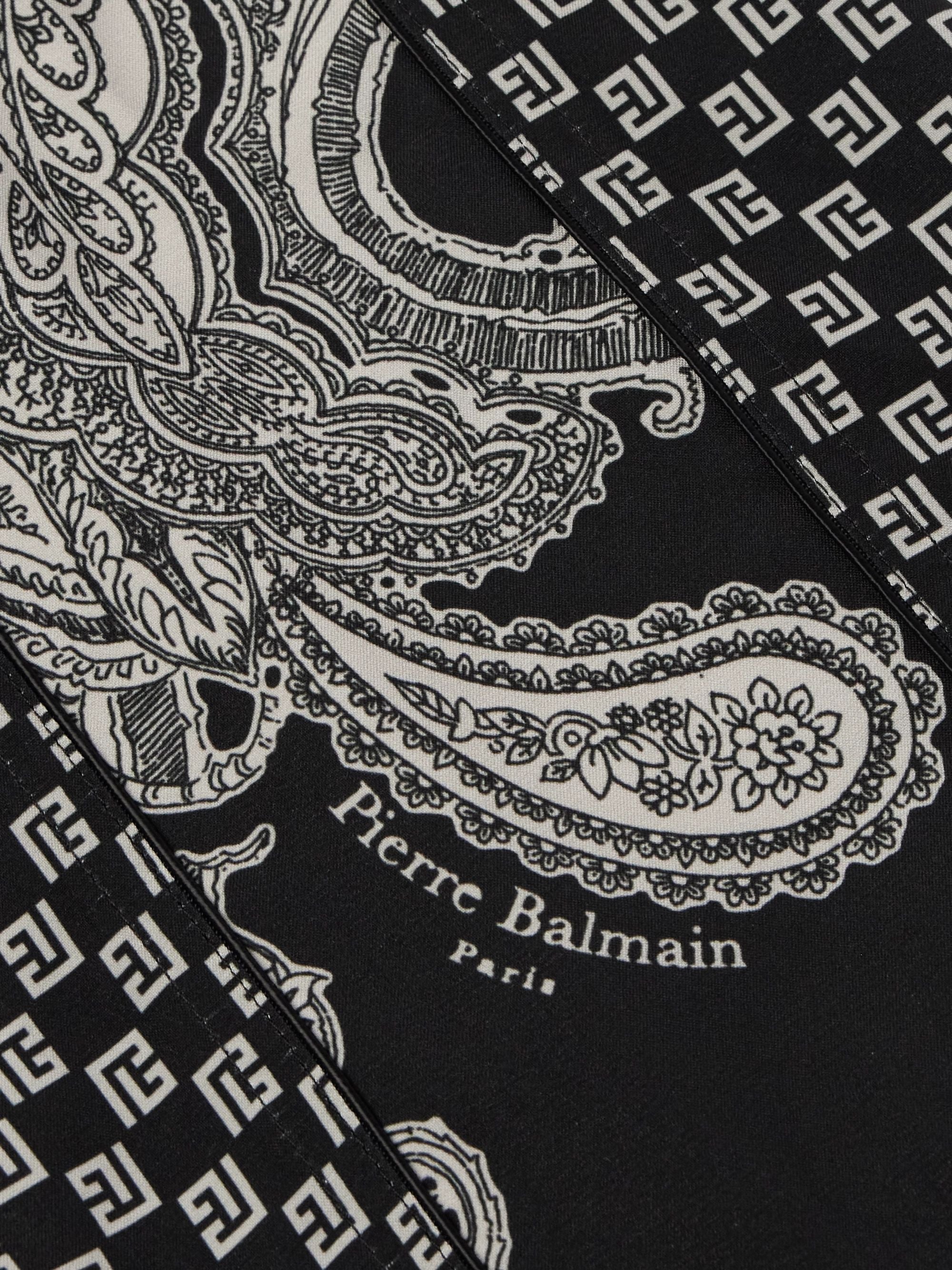 Balmain – Gerade geschnittene Popeline-Shorts mit Monogramm-Print