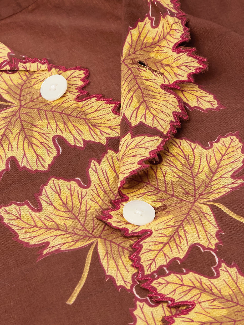 Bode Harvest Floor Short Shirt Brown