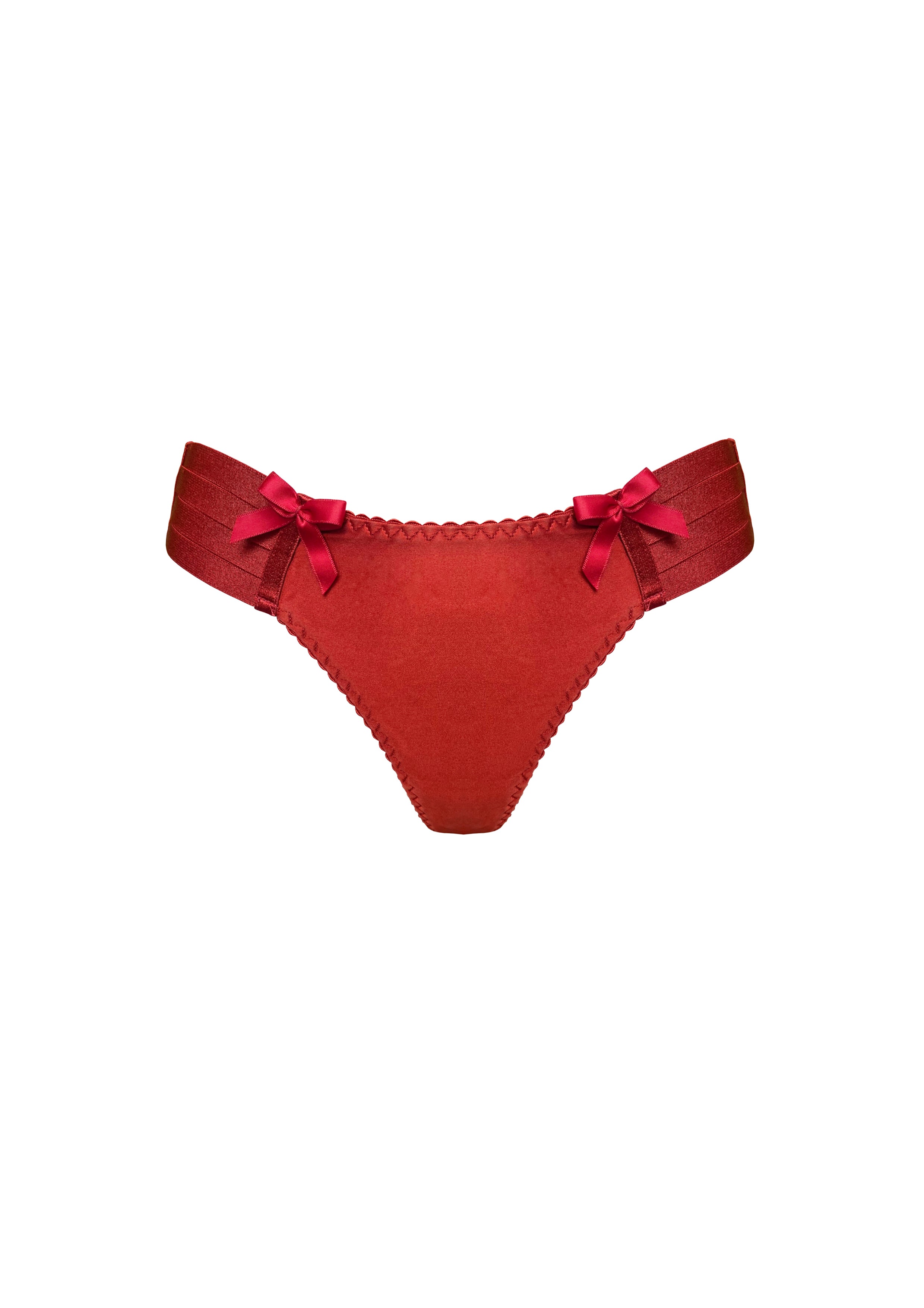 Bordelle Adjustable Webbed Burnt Red Thong - House Of Huntington