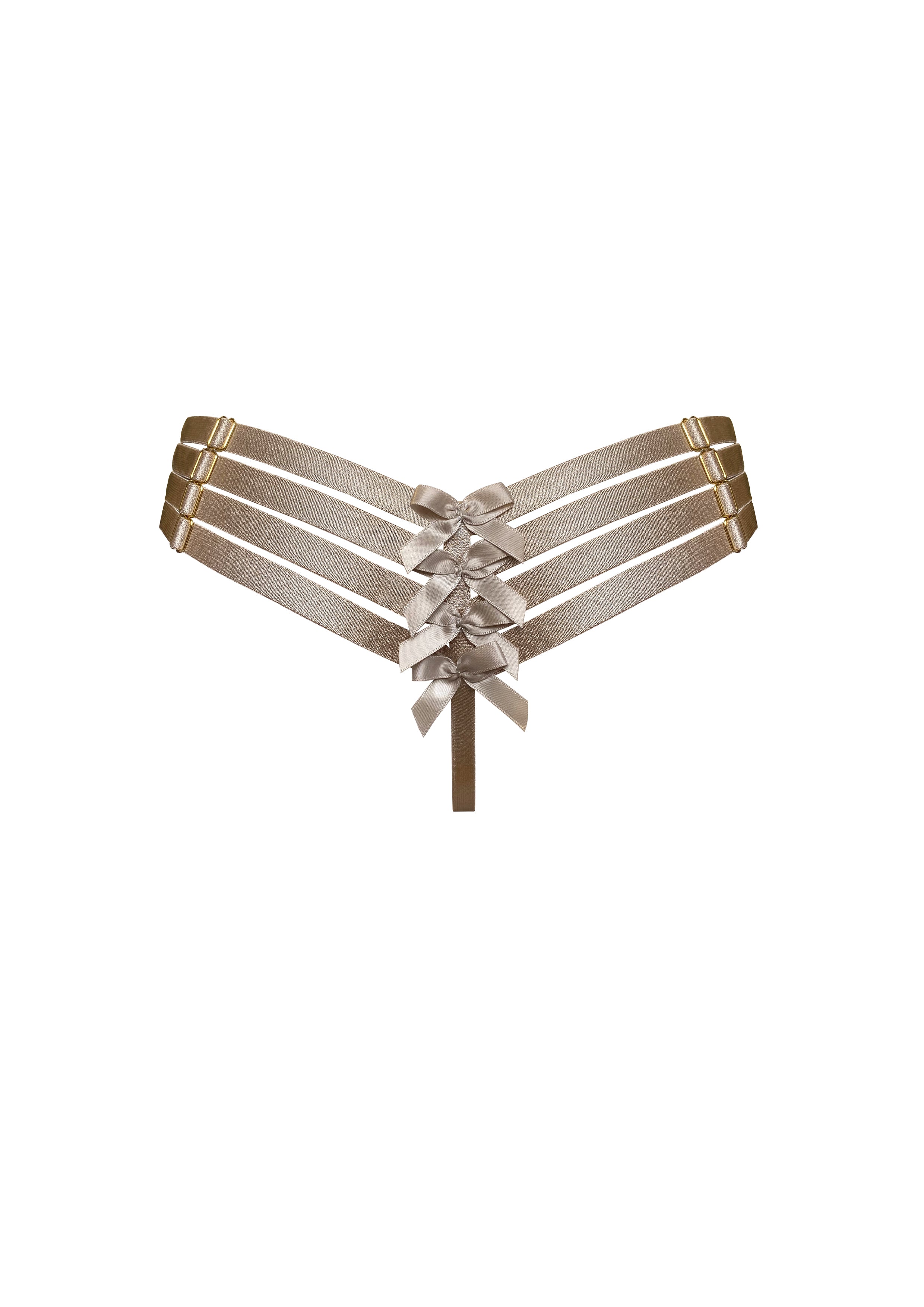 Bordelle Adjustable Webbed Caramel Thong - House Of Huntington