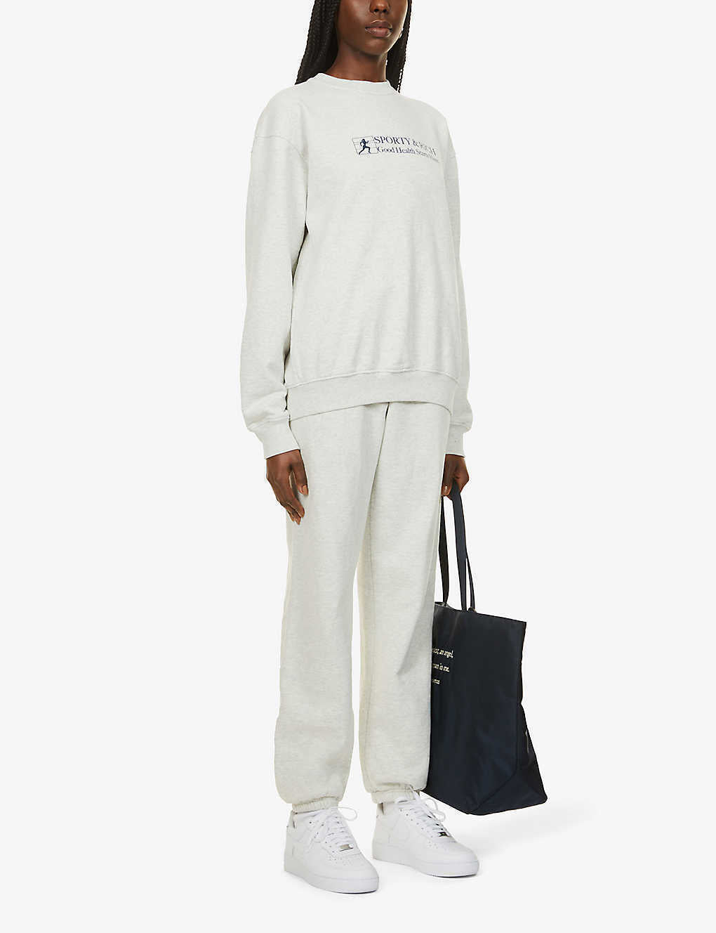 SPORTY & RICH Good Health Heather Grey Joggers - House Of Huntington