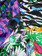 Rixo London Madonna Silk Floral Chain Mixed Satin Wrap Dress - House Of Huntington