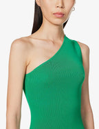 MOTHER OF ALL Federica One Shoulder Stretch Woven Midi Slit Hem Dress - House Of Huntington