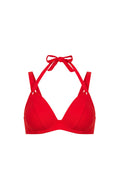 Pain De Sucre Red Double Strap Iquito Bikini Top - House Of Huntington