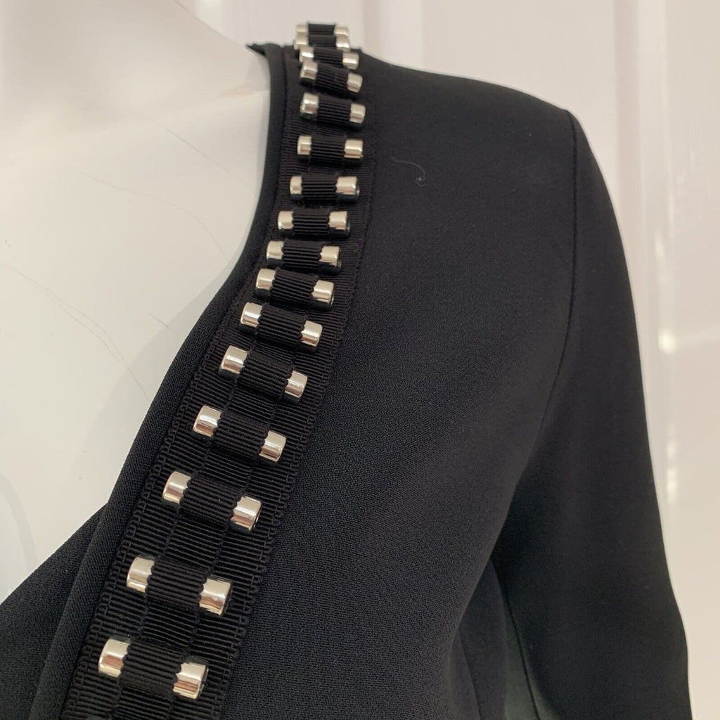 DAVID KOMA Black Tube Detail V-Neck Long Sleeve Dress - House Of Huntington