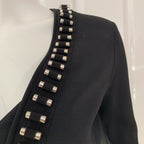 DAVID KOMA Black Tube Detail V-Neck Long Sleeve Dress - House Of Huntington