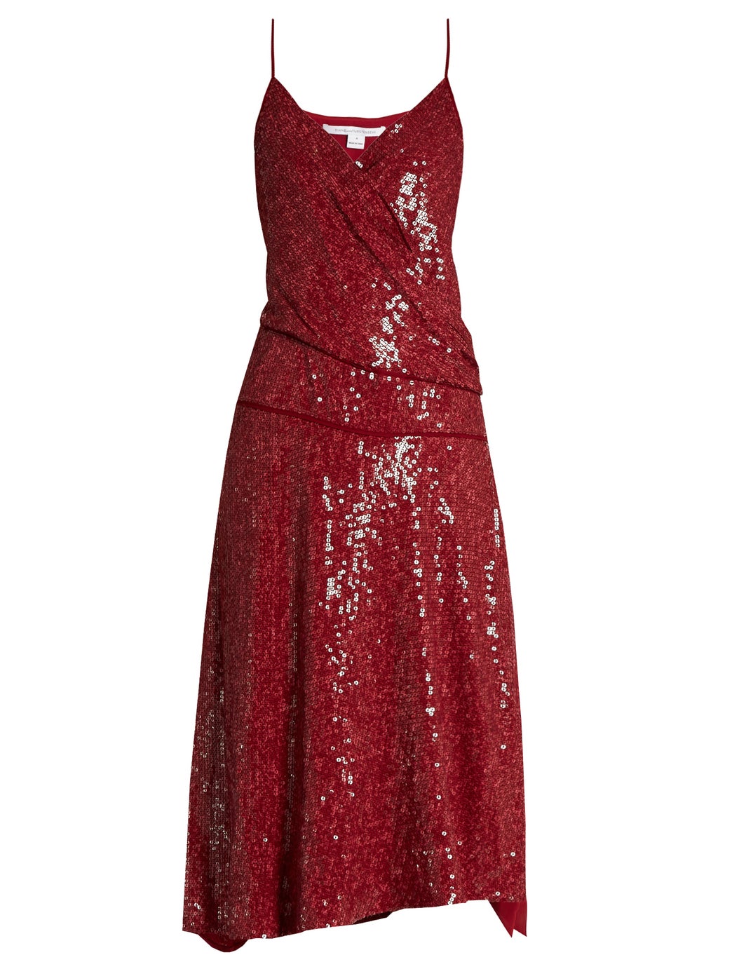 Diane Von Furstenberg DVF Brenndah Sequinned Red Dress - House Of Huntington