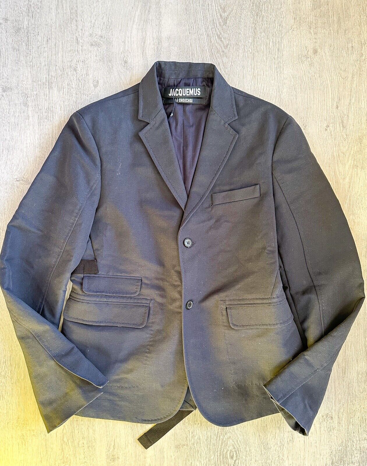 JACQUEMUS Menswear Le Chouchou Le Veste Piccinni Navy Blue Blazer Jacket - House Of Huntington