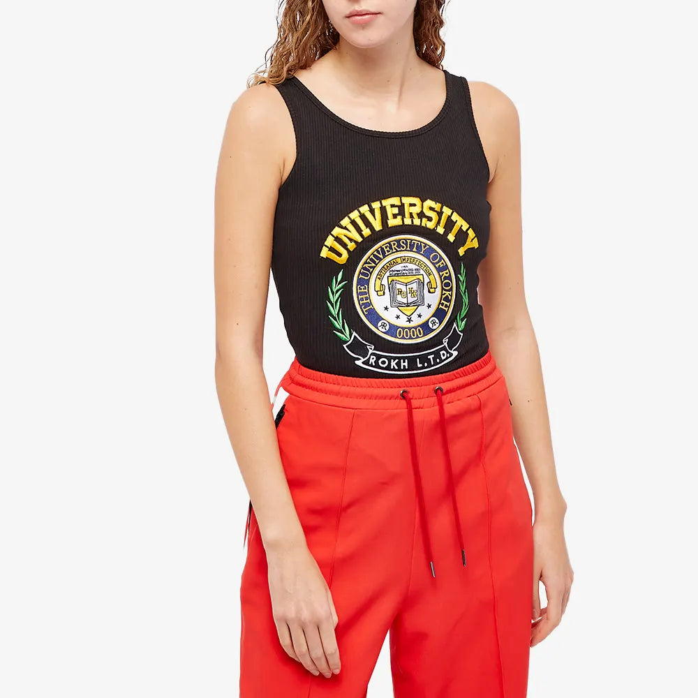 ROKH University Brand-Embroidered Stretch-Cotton Bodysuit - House Of Huntington